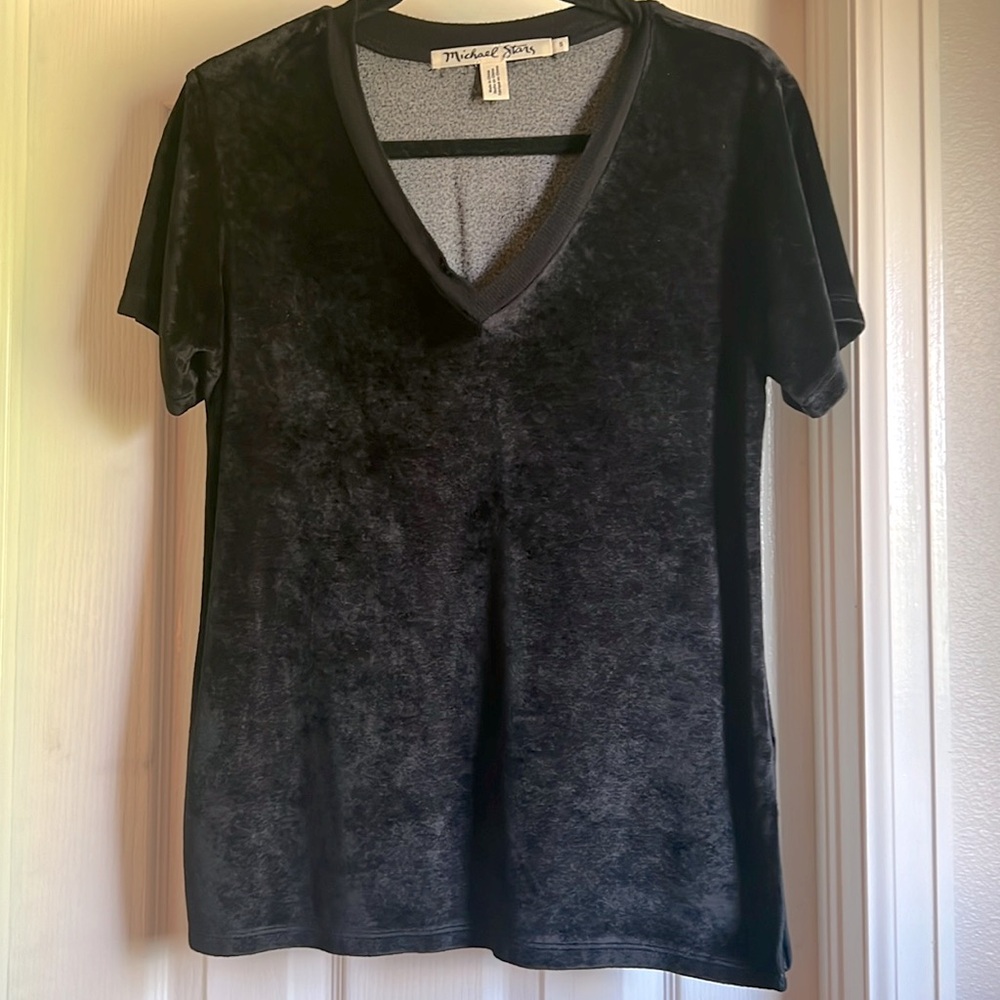 Michael Stars black velour tee shirt.